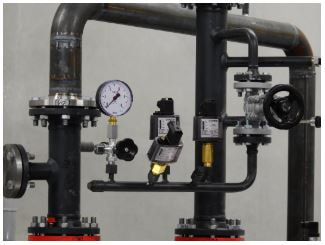 Piping assembly with gauges and instruments